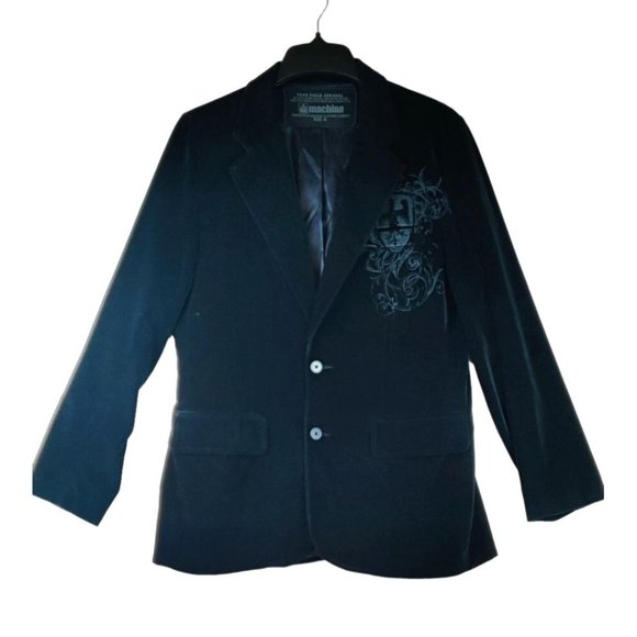 Machine Clothing Company Other - Black Velvet Blazer Phenix Rising Shield Prepschool Harry Potter Gothic Jacket